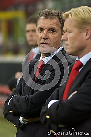 The second Ajax coach, Ruud Krol, before the game Editorial Stock Photo